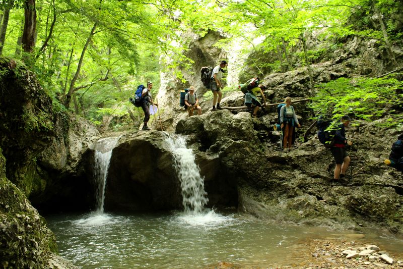 Походы по Крыму в каньоне речки Кучук-Карасу... 